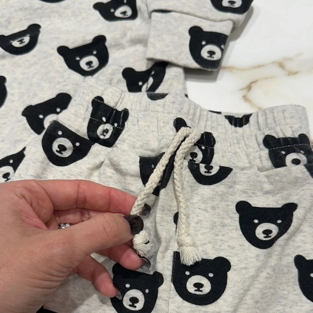 Little One Shop Cozy Bear Print Kids Pajamas